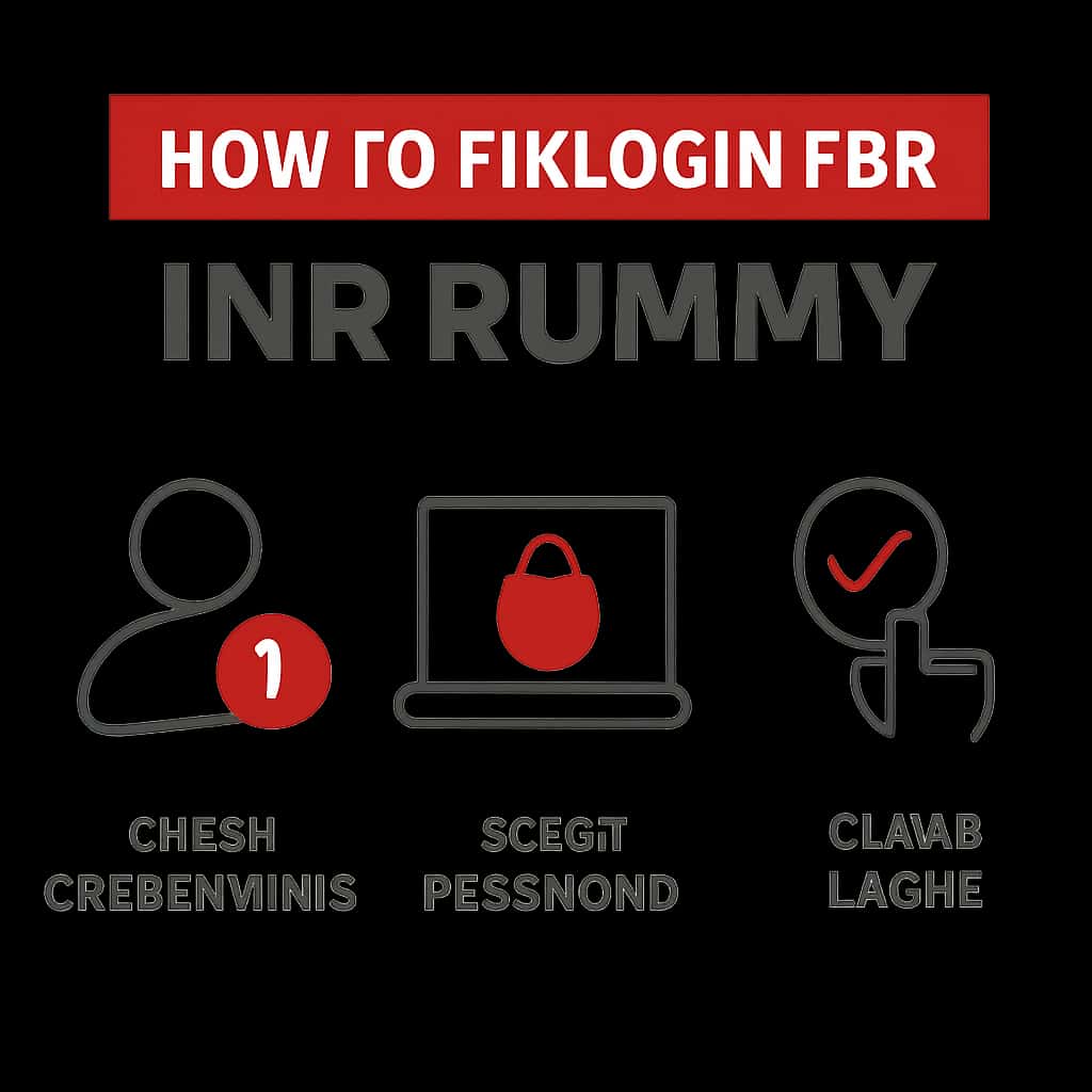 Diagram outlining steps for fixing login issues in INR Rummy.
