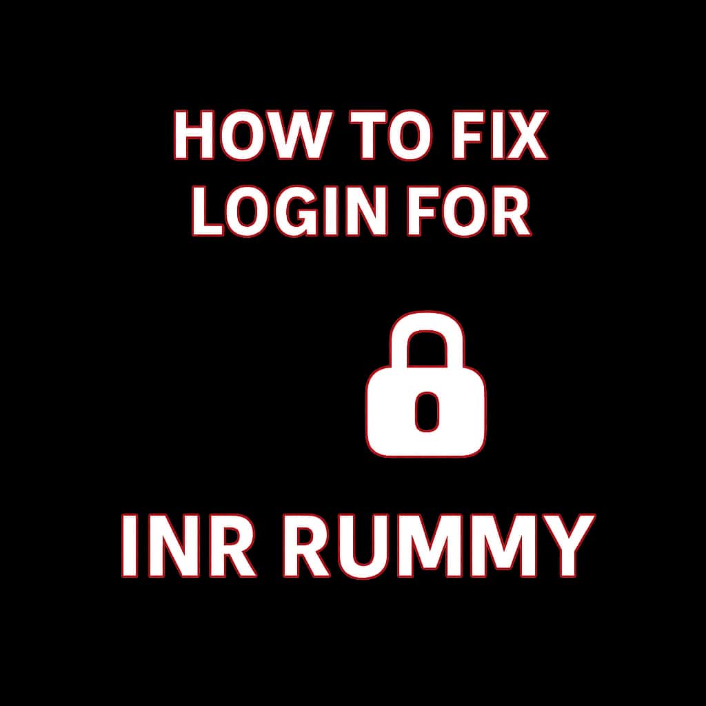 Icon representing login troubleshooting for INR Rummy.