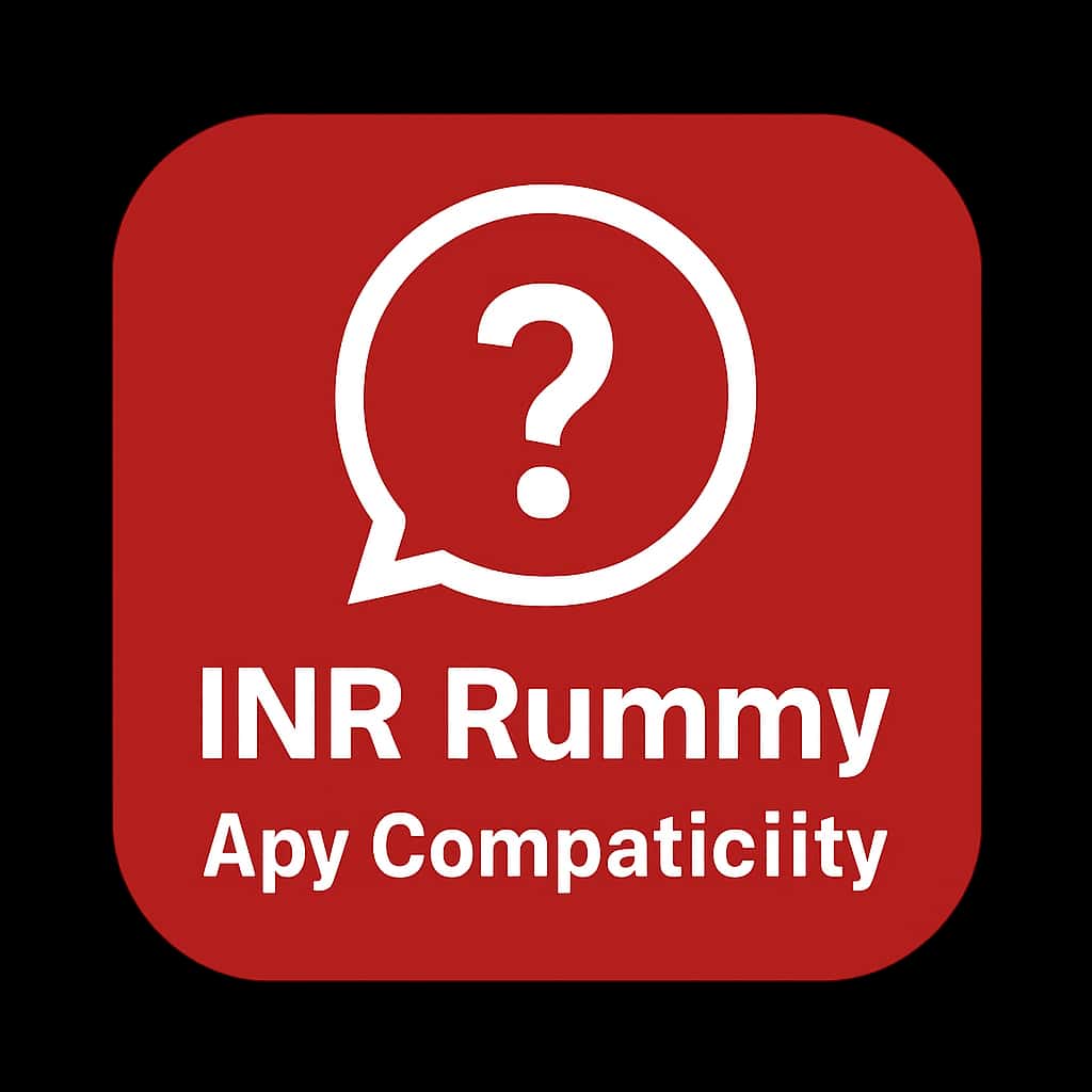 A badge symbolizing INR Rummy app compatibility.