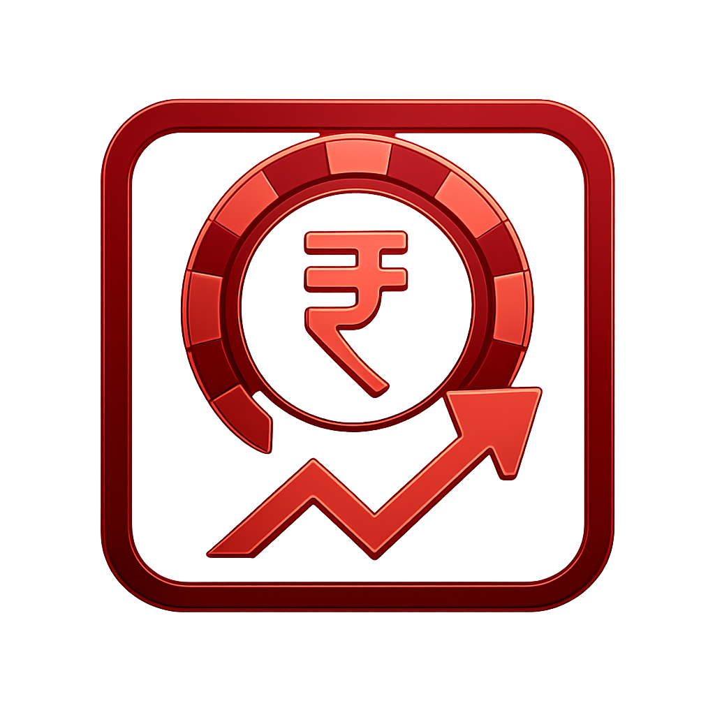 Badge representing INR Rummy App vs. Website guidance.