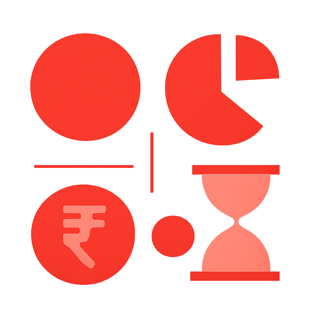 Badge representing INR Rummy App vs. Website guidance.