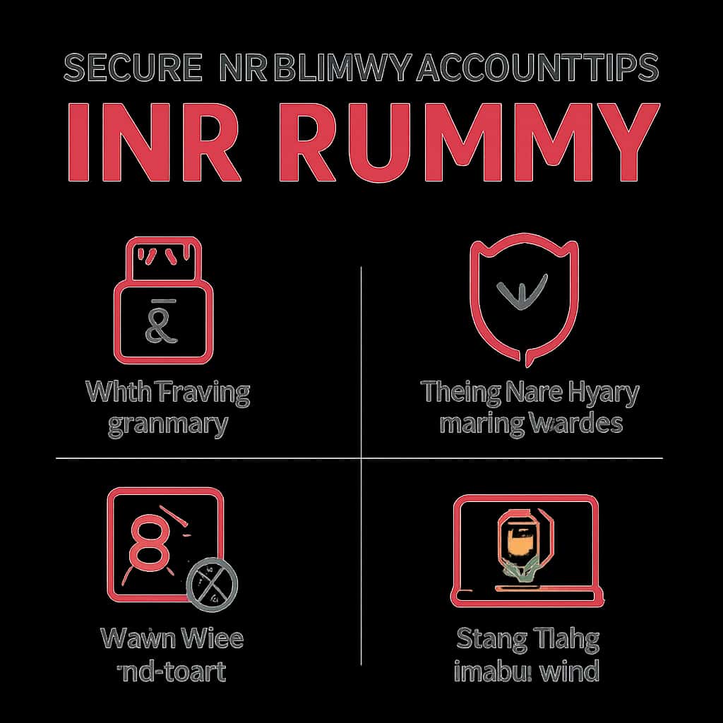 An educational diagram about securing INR Rummy accounts.