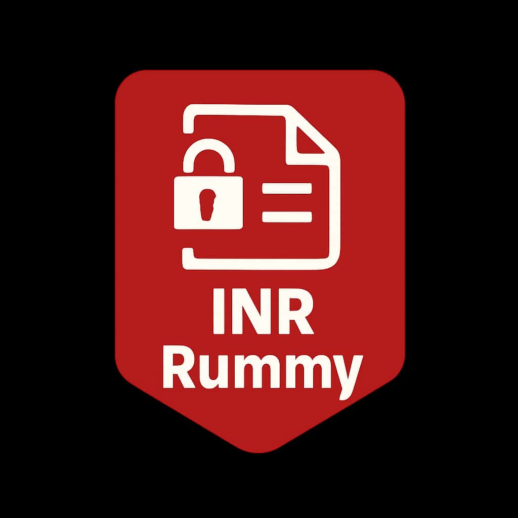 An icon representing security tips for INR Rummy accounts.