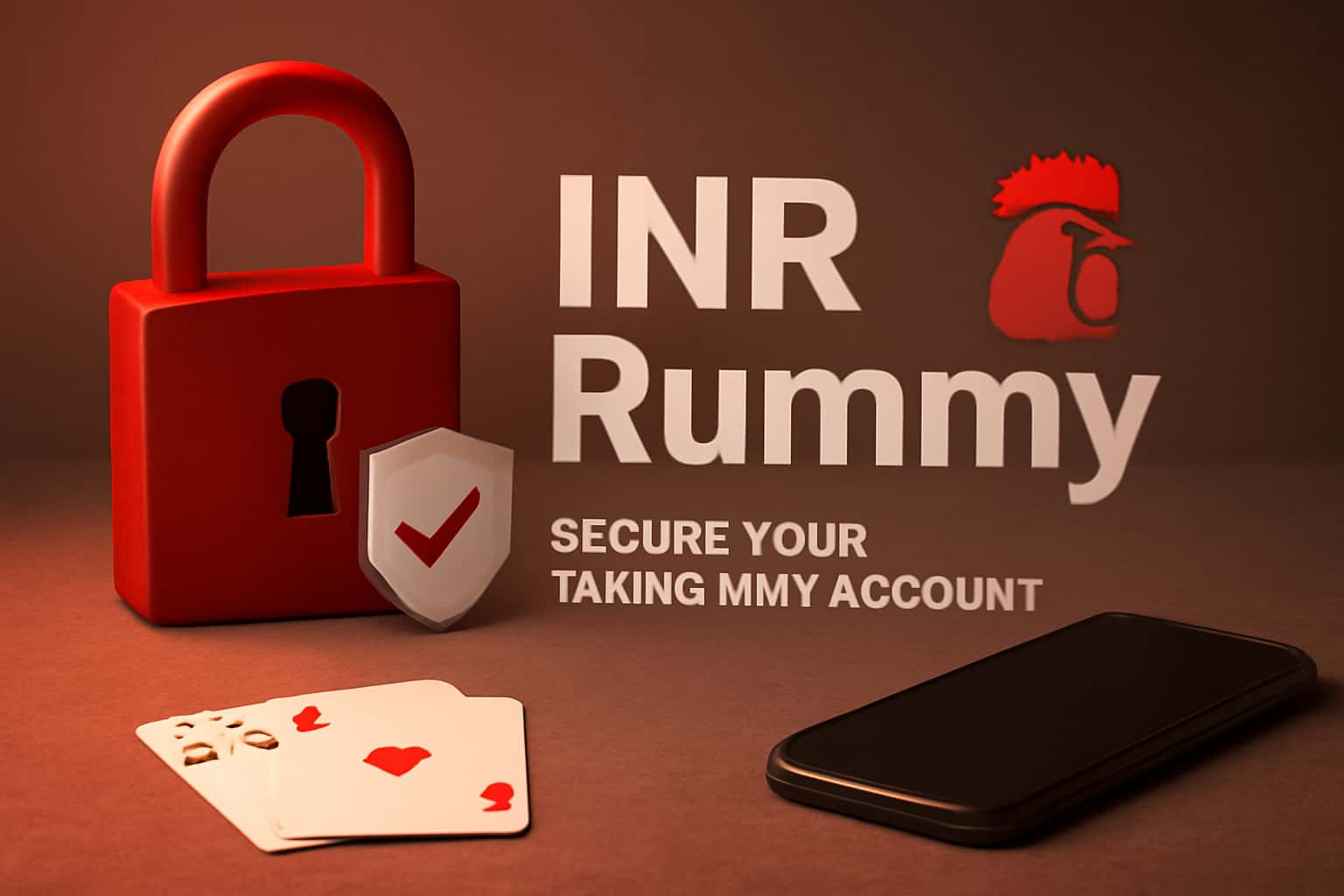 An informative visualization of securing an INR Rummy account.