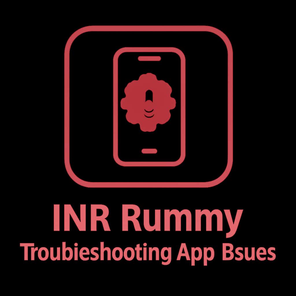 Icon representing troubleshooting for INR Rummy app.