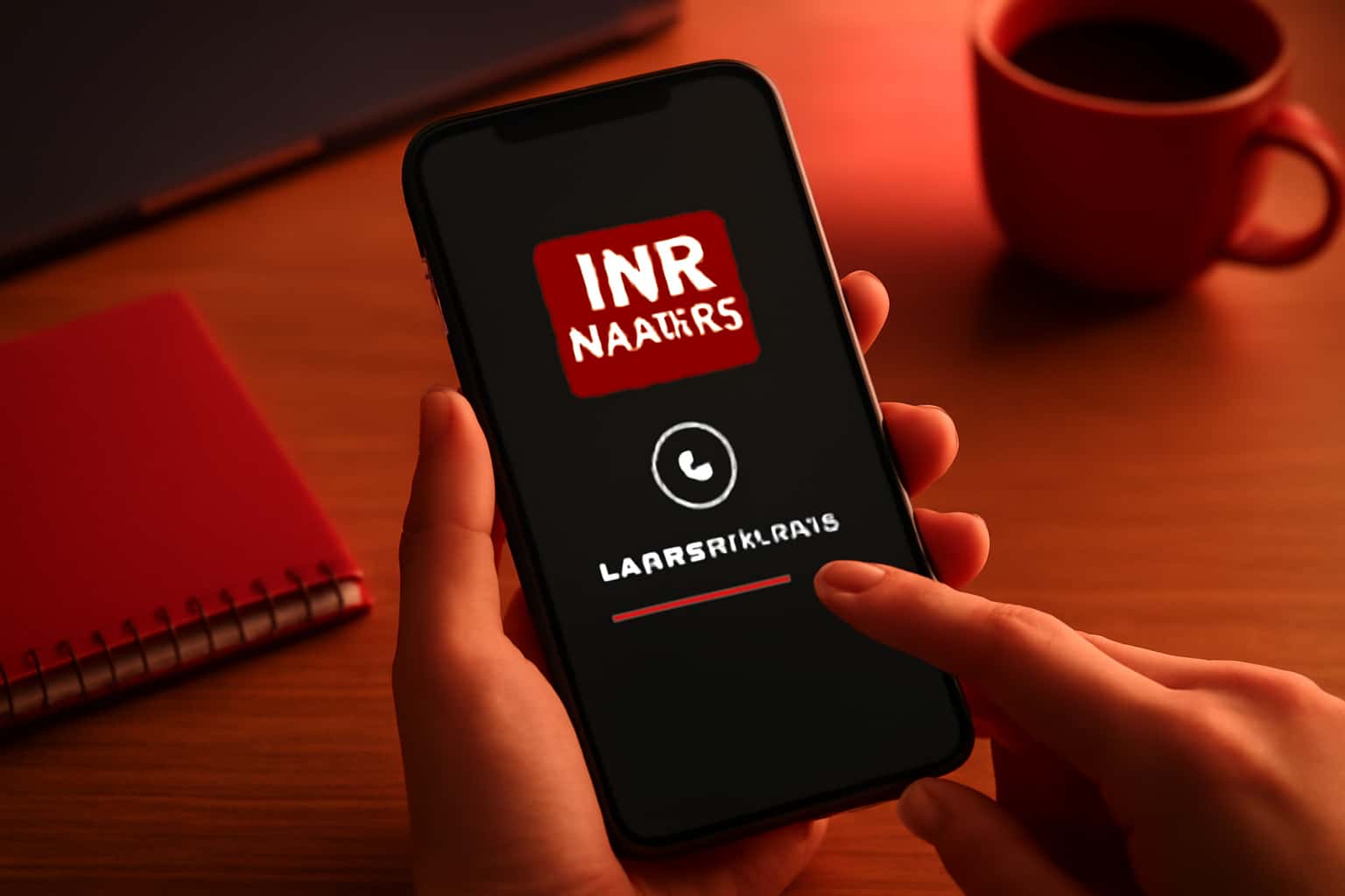 Scene illustrating the process of updating the INR Rummy App.