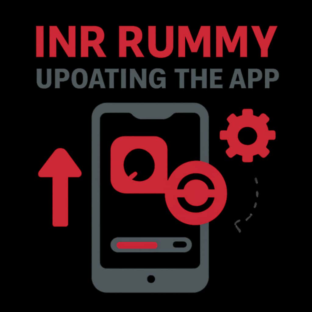 Diagram explaining the steps to update the INR Rummy App.